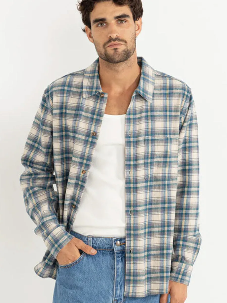 Airflow Mesh Insert Temperature Regulating Fibers RHYTHM SUR LONG-SLEEVE FLANNEL - NATURAL