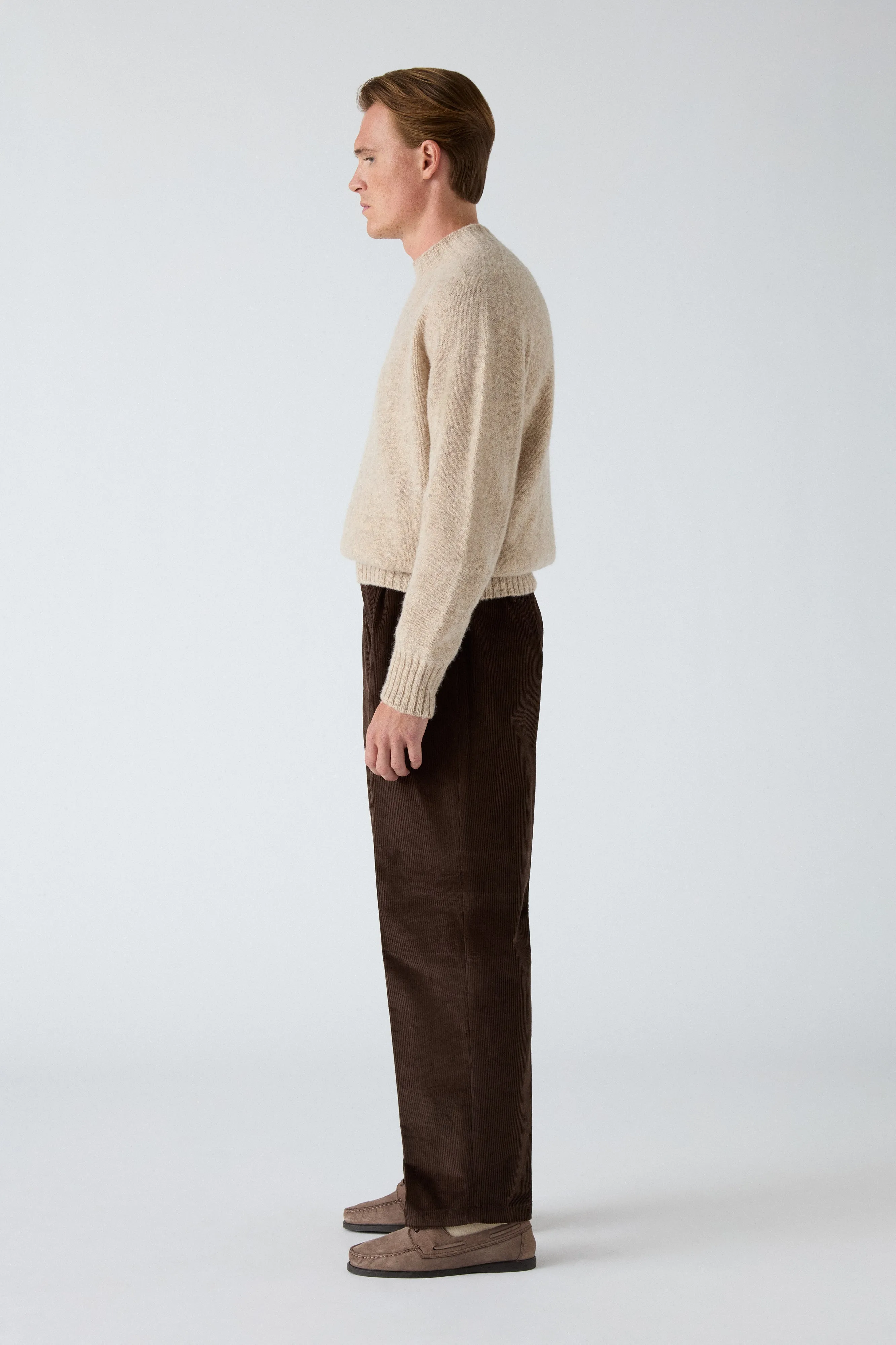 Soft Feel Antonello Corduroy Trousers - Brown