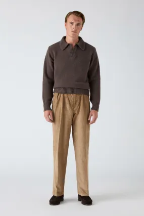 Antonello Corduroy Trousers - Fawn Seamless Design Tailored Fit