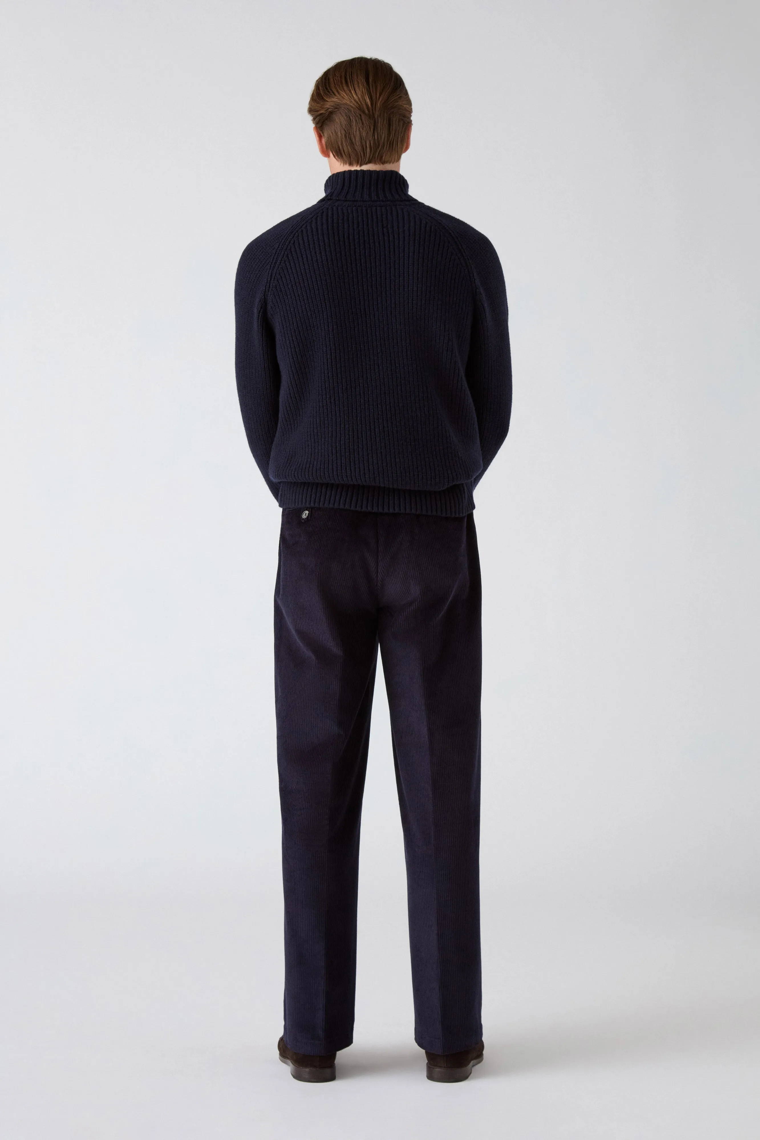 Antonello Corduroy Trousers - Navy Office Wear