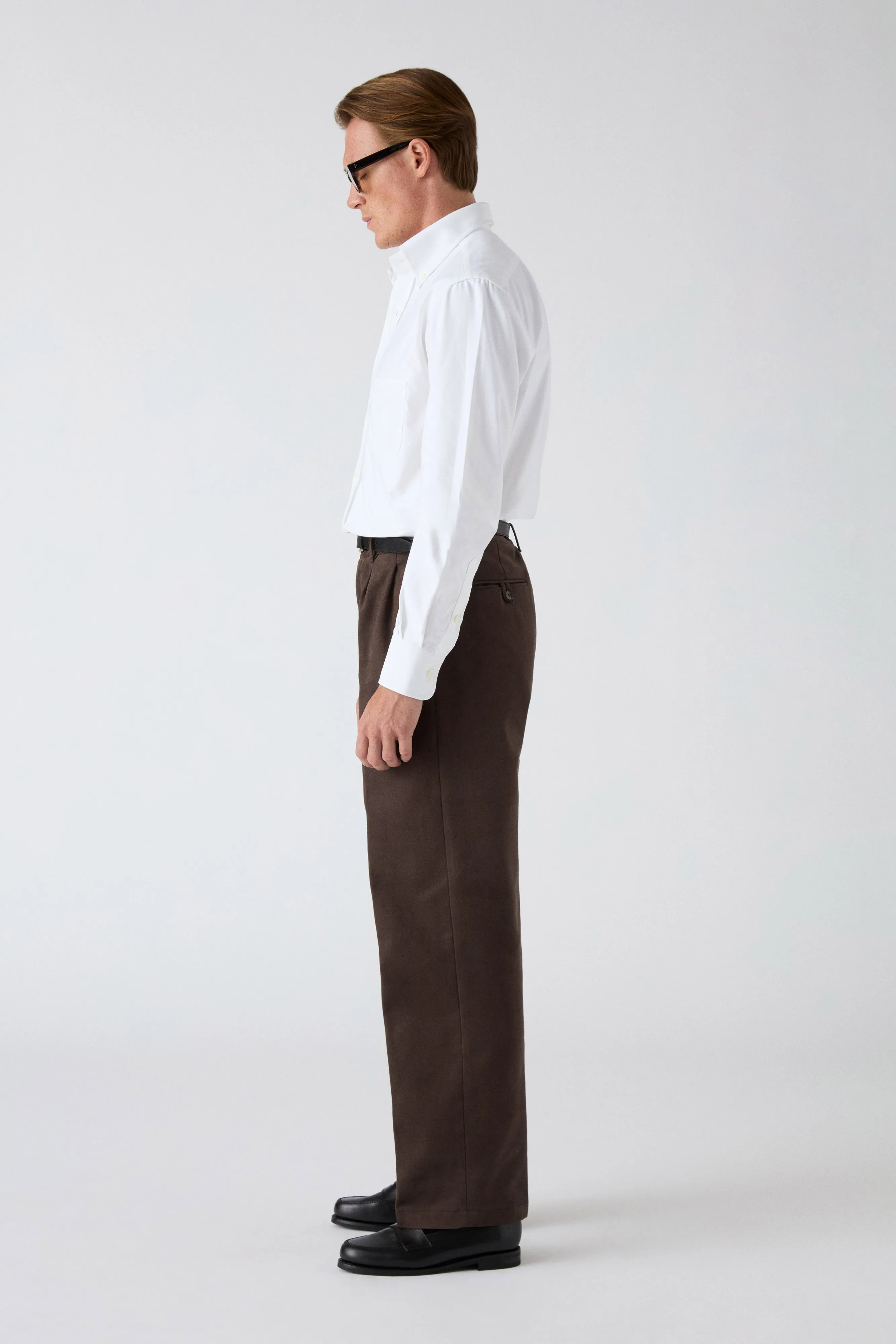 Antonello Cotton Trousers - Cocoa Sporty Fit Design