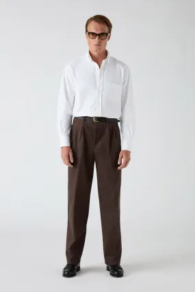 Antonello Cotton Trousers - Cocoa Non slip grip Comfy Design