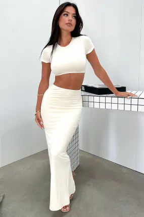 Clean Finish Casual Moments Arden Maxi Skirt - Cream
