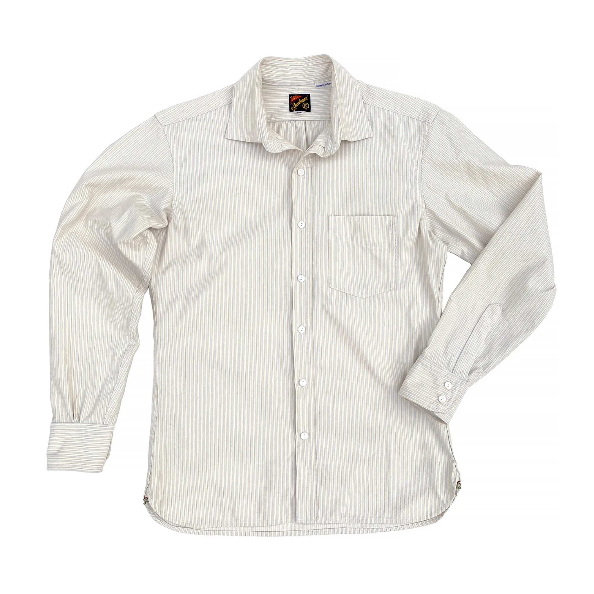 Aristocrat Shirt - Dobby Stripes - Warehouse Embellished Neckline