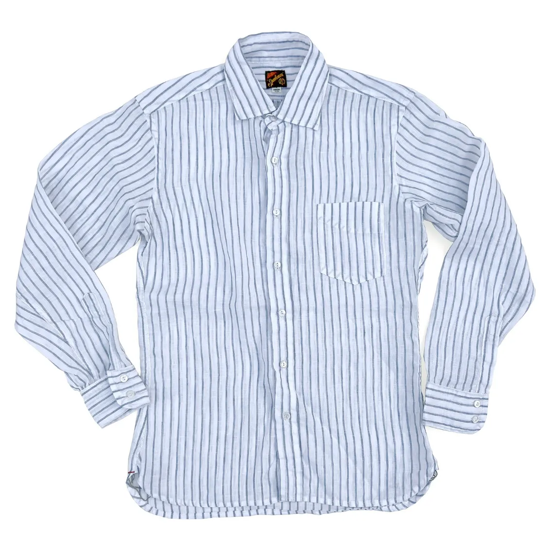 Breathable Underarm Vents Timeless Piece Aristocrat Shirt - NOS Linen Stripe