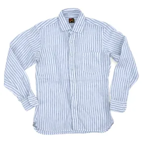 Breathable Underarm Vents Timeless Piece Aristocrat Shirt - NOS Linen Stripe