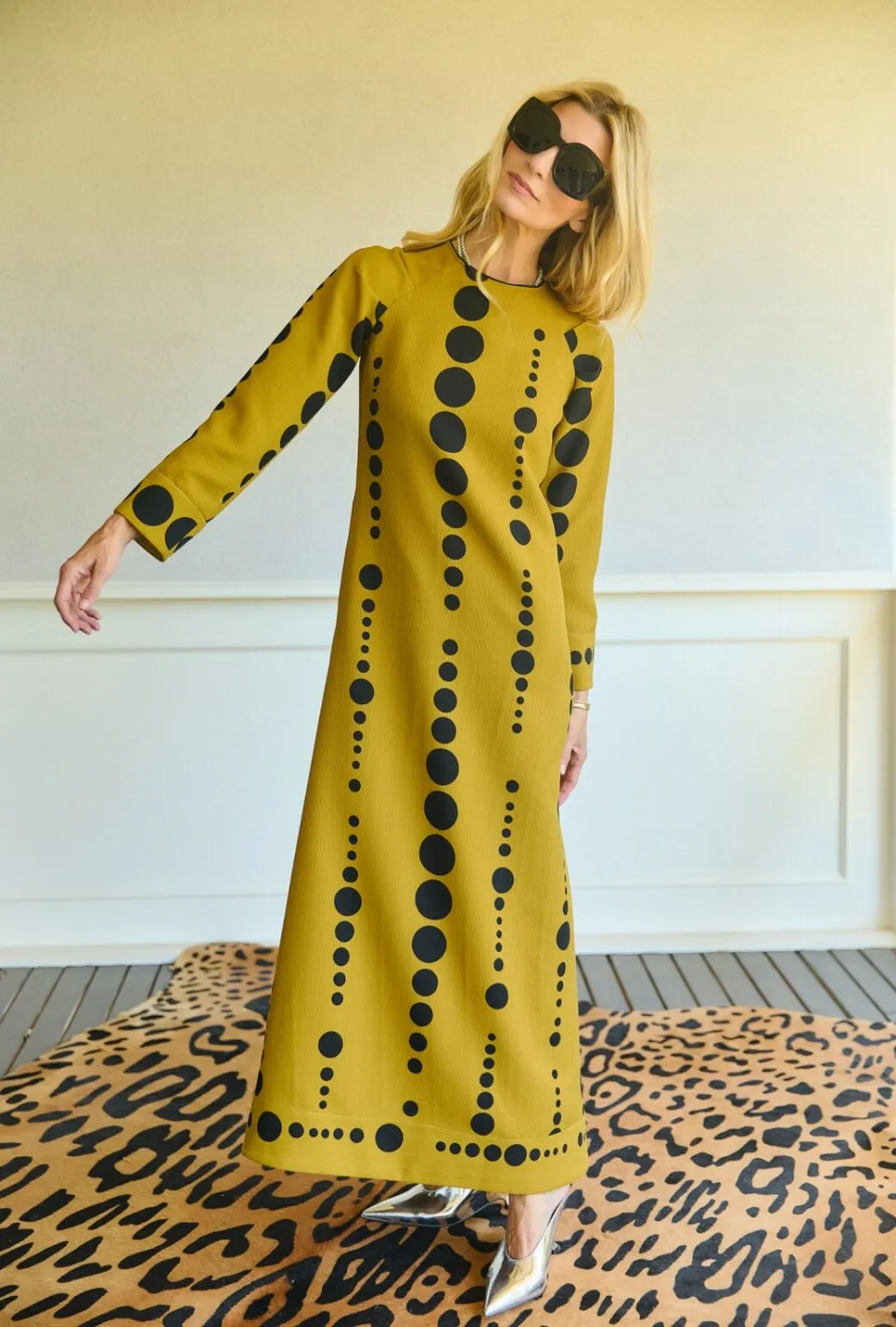 Nature Bloom Astor Gown - Dijon Dots