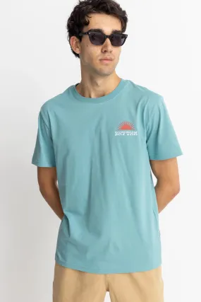 Awake Short Sleeve T-Shirt Mineral Blue NonPill Surface Treatment summer look