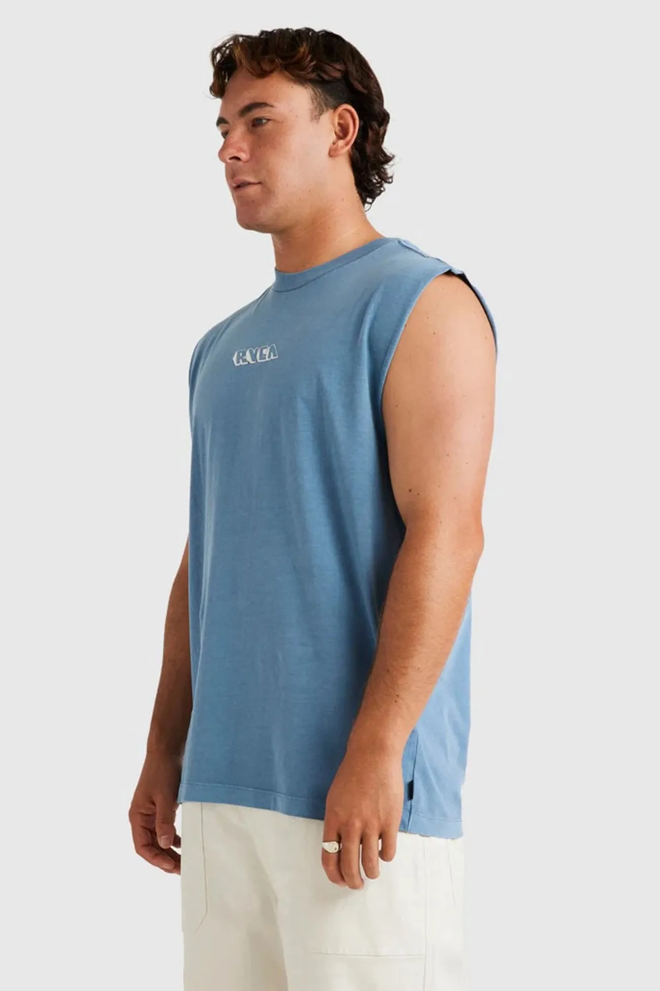 Bad Cat Muscle Coronet Blue ErgonomicSleeves Flowy Tunic