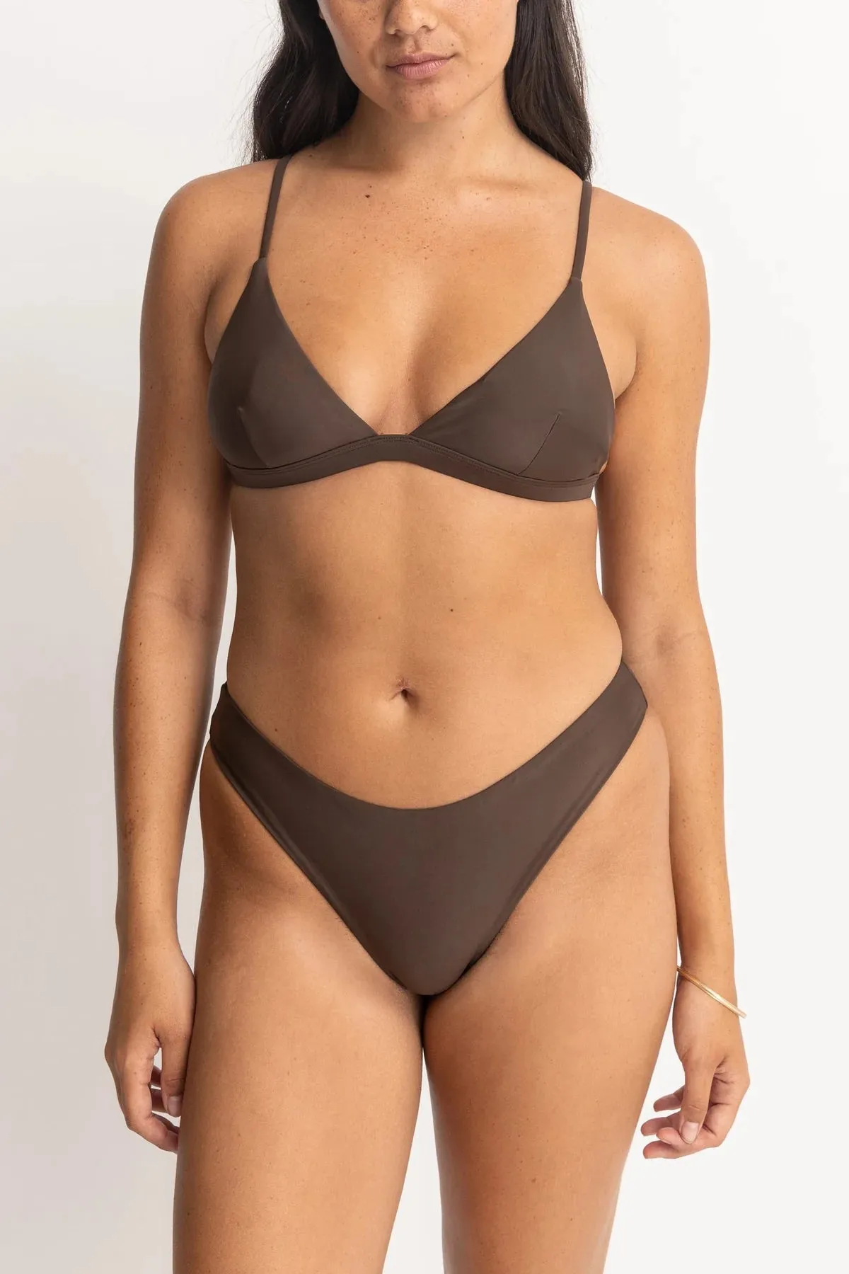 RHYTHM CLASSIC BRALETTE TOP - CHOCOLATE OEKOTEX Certified Fabric