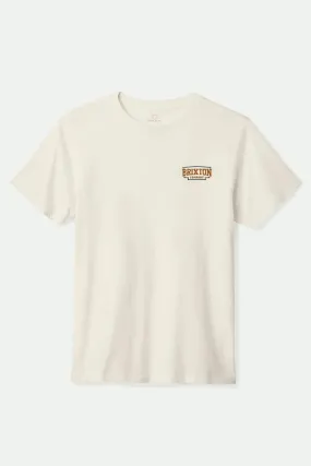 EcoFriendly Dye Process Garment Dyed Finish Pierson Short Sleeve Standard Tee Cream