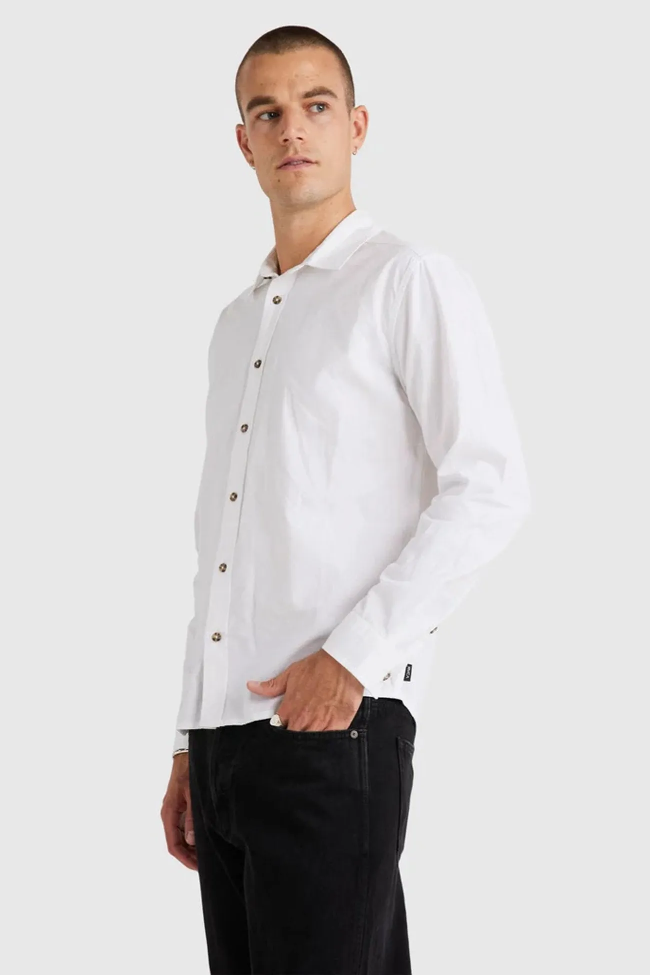 Airflow Ventilation Basic Long Sleeve Base Linen Long Sleeve White