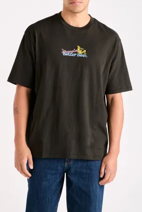AdjustableNeckline BB Thirsty Slacker Tee Worn Black