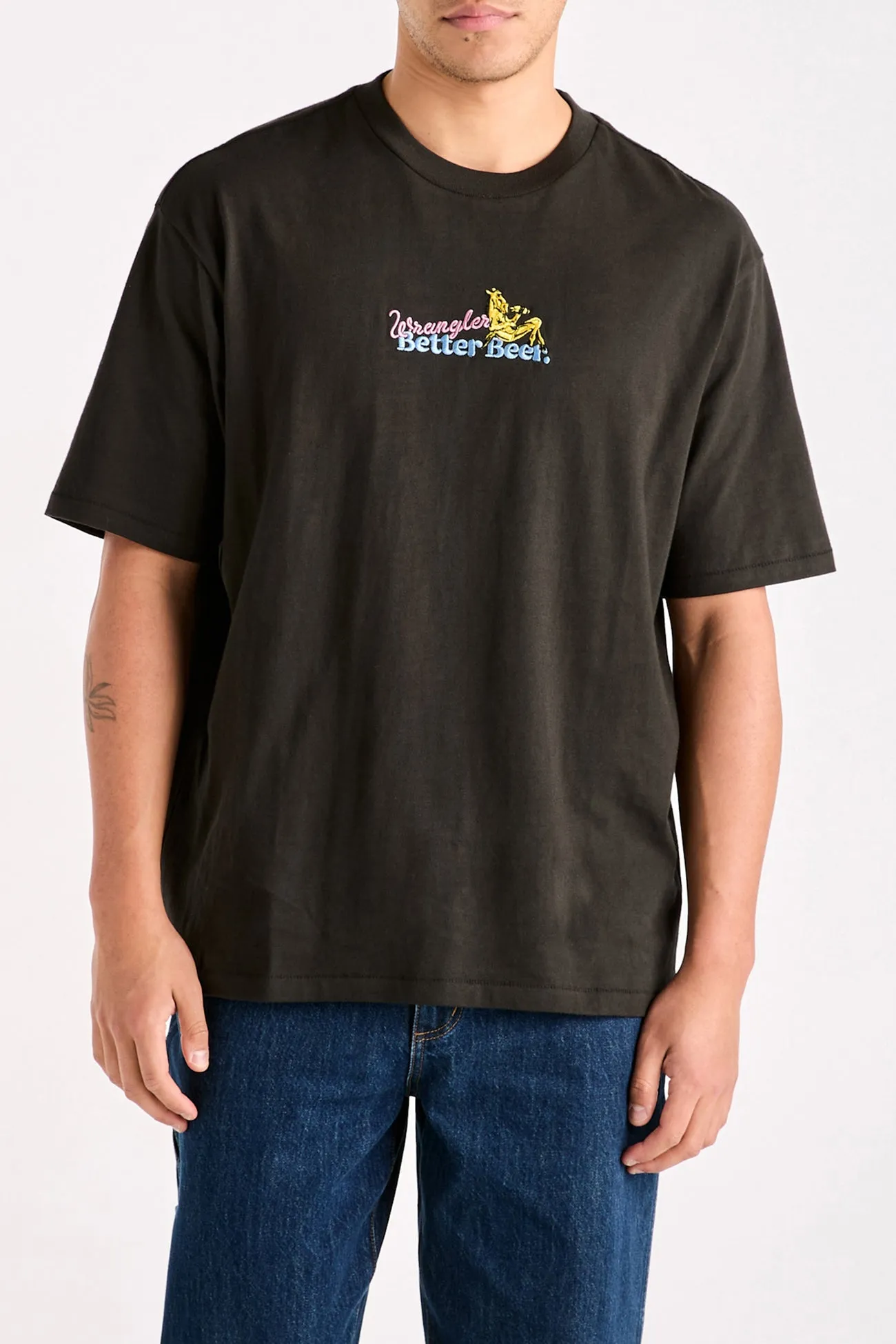 VentilatedMesh Casual Button-Down BB Thirsty Slacker Tee Worn Black