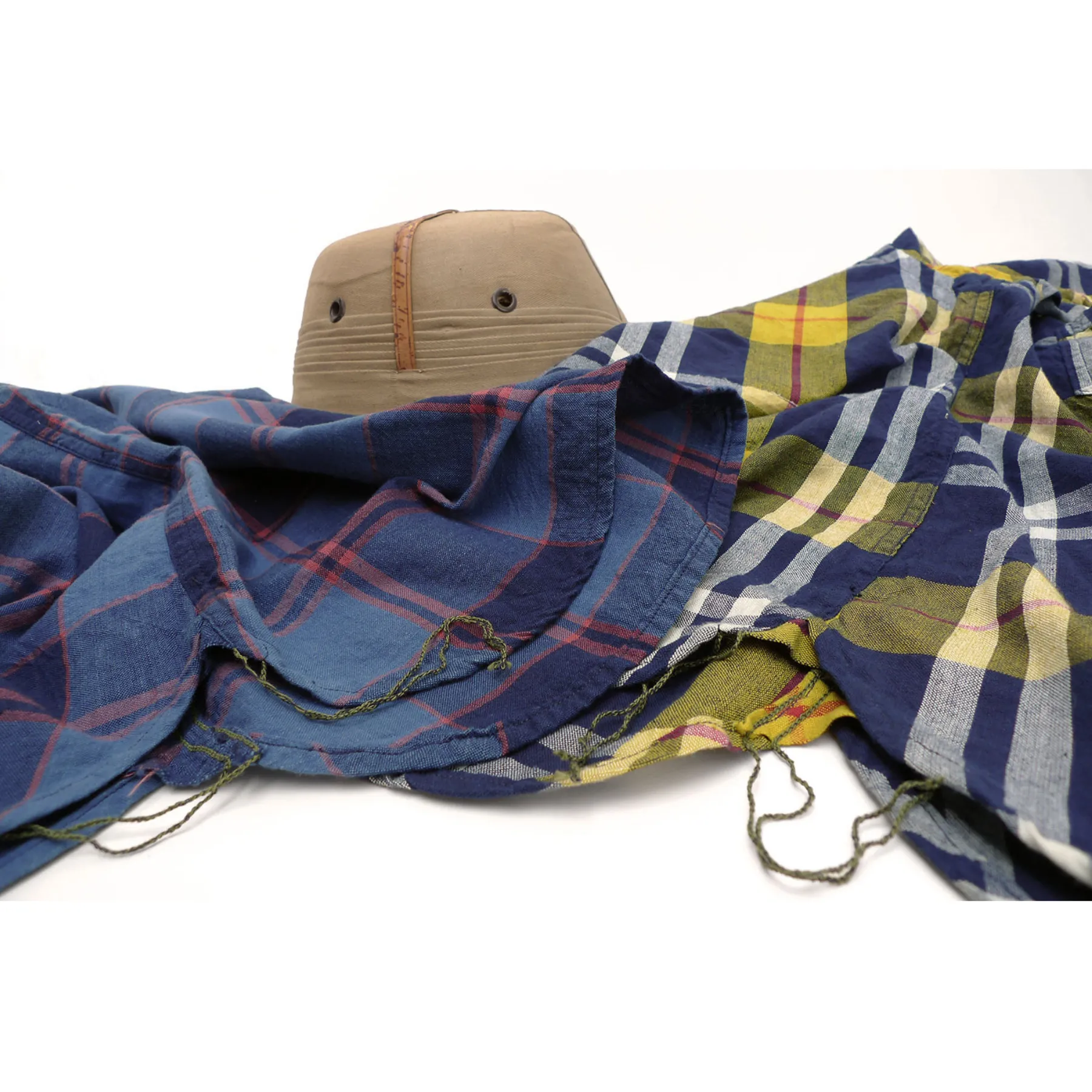 Berkeley Pull Over Shirt - Indigo Bleeding Madras Ultra Soft Interior