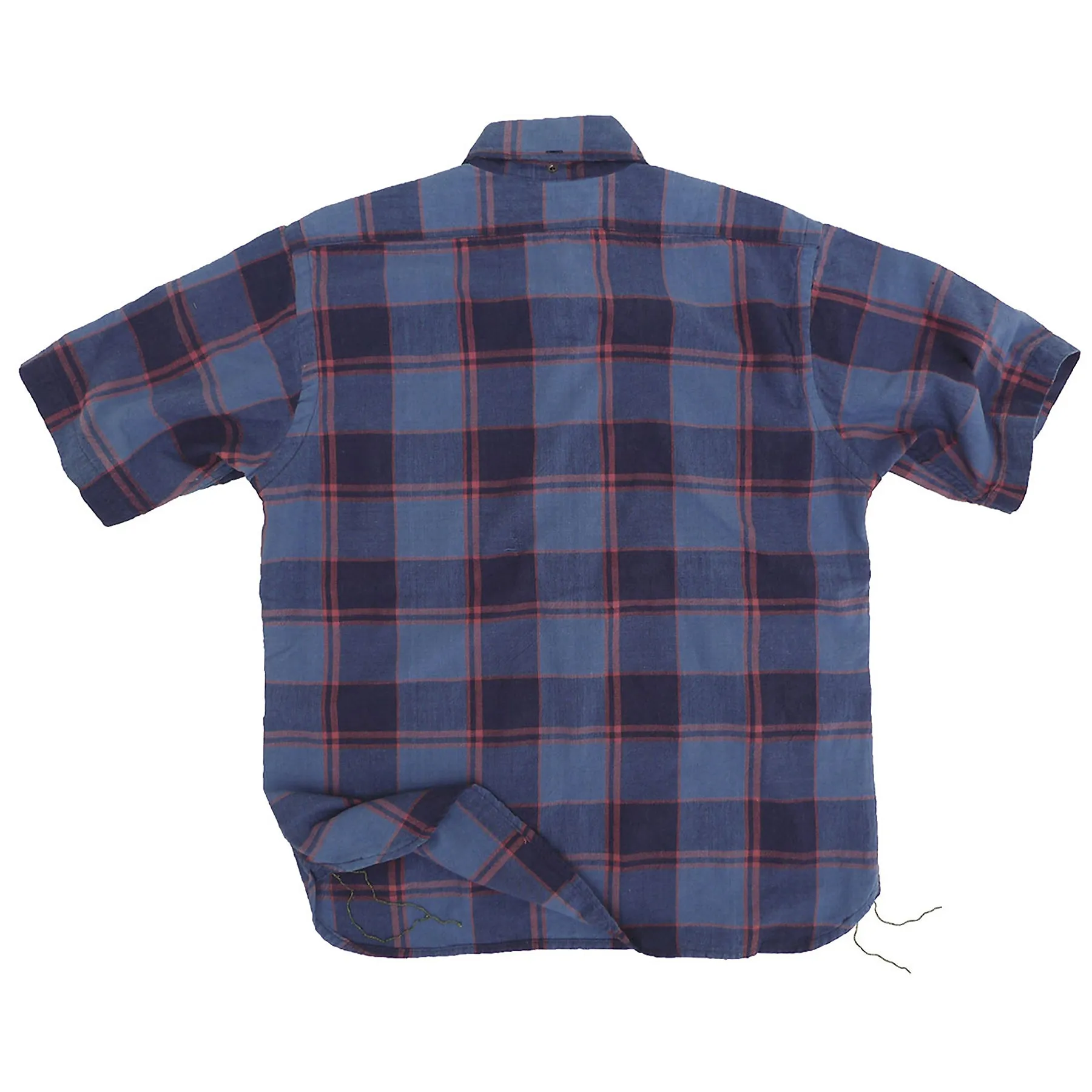 Berkeley Pull Over Shirt - Indigo Bleeding Madras Versatile Styling Eco Dye Technique