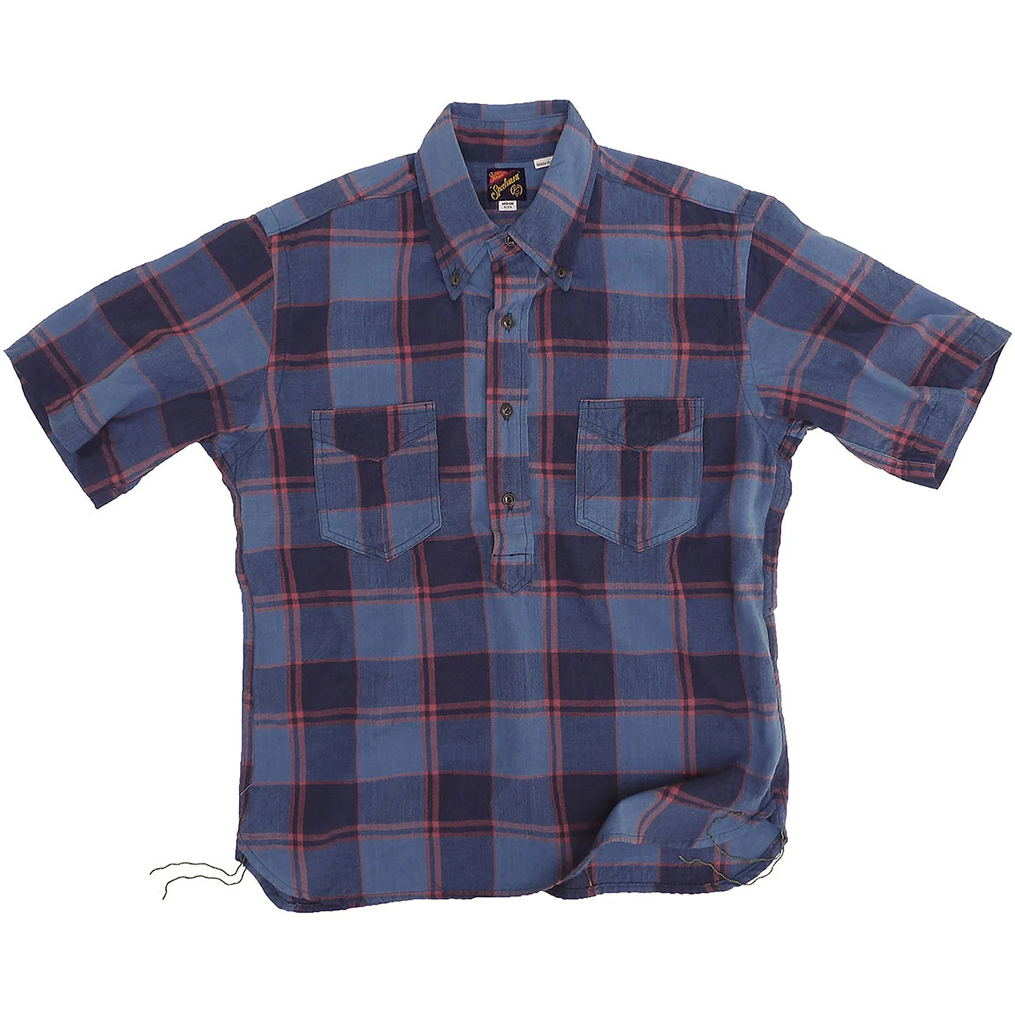 Berkeley Pull Over Shirt - Indigo Bleeding Madras Mountain Escape