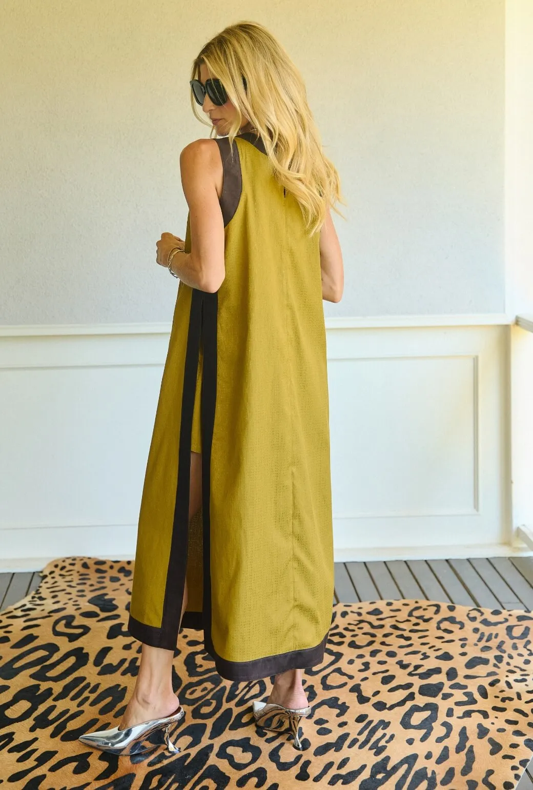 Bermuda Set - Dijon & Brown Clean Outline ElasticWaistband