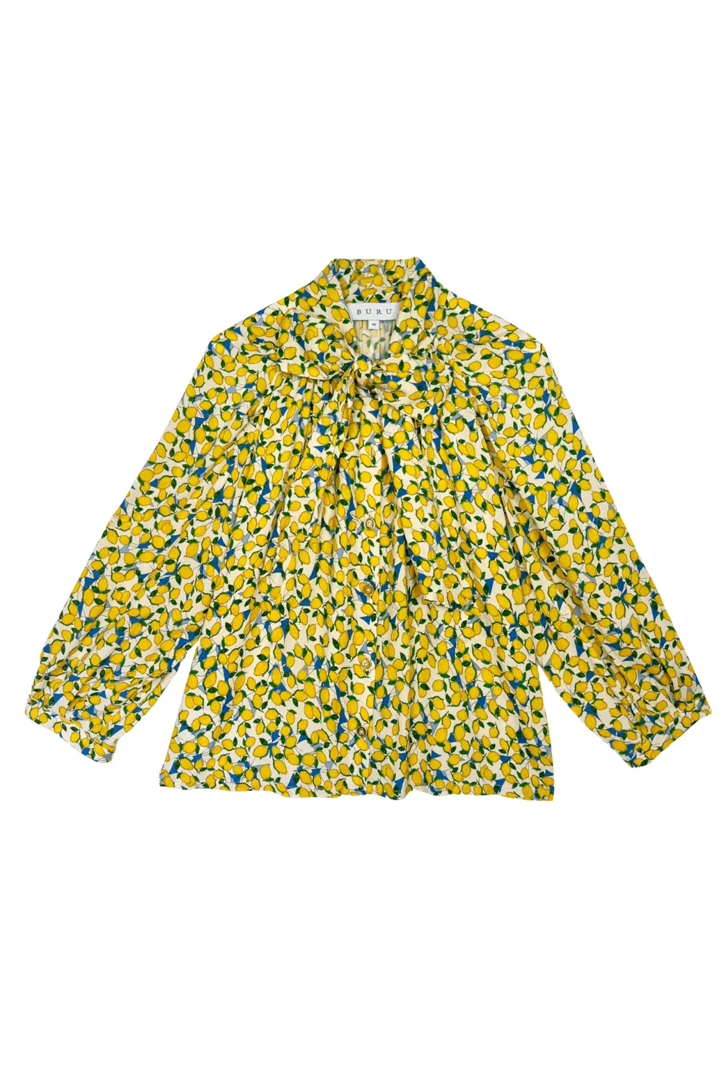 Big Bow Blouse - Limoncello DoubleLayeredFabric