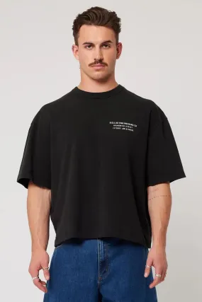 Hidden Ventilation Zones Big Motor Tee Chop Washed Black