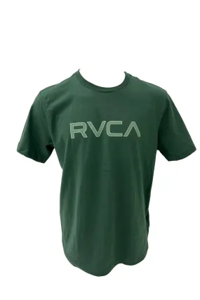 Contoured Side Panels Big Stitch Short Sleeve Glass Green
