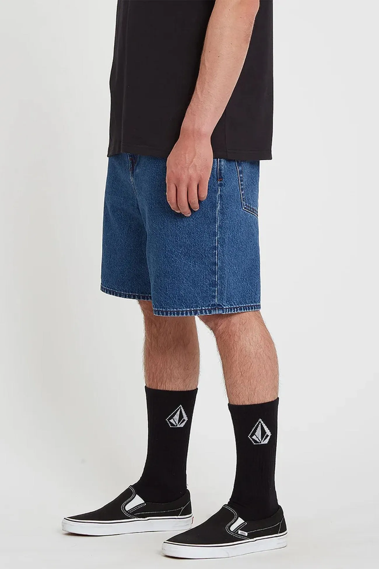 Billow Denim Short Oliver Mid Blue StretchMaterial Stretchable Fabric