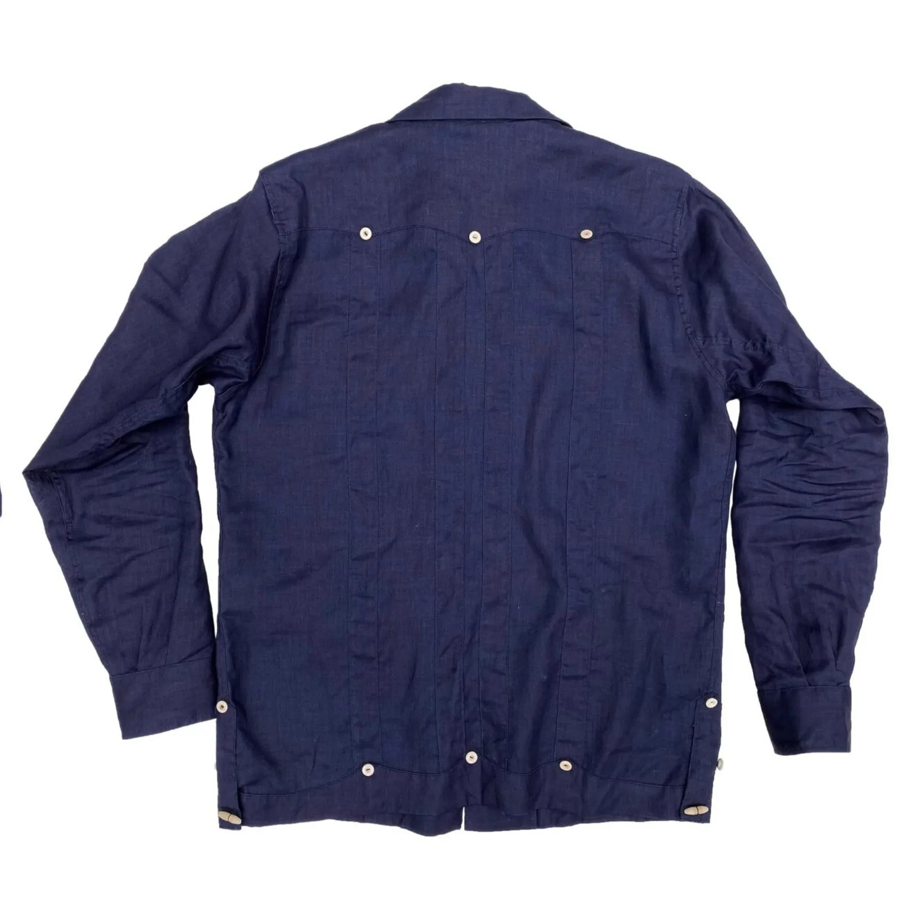 Lightweight Construction Sophisticated Elegance Meridana Shirt - Indigo Linen - Warehouse