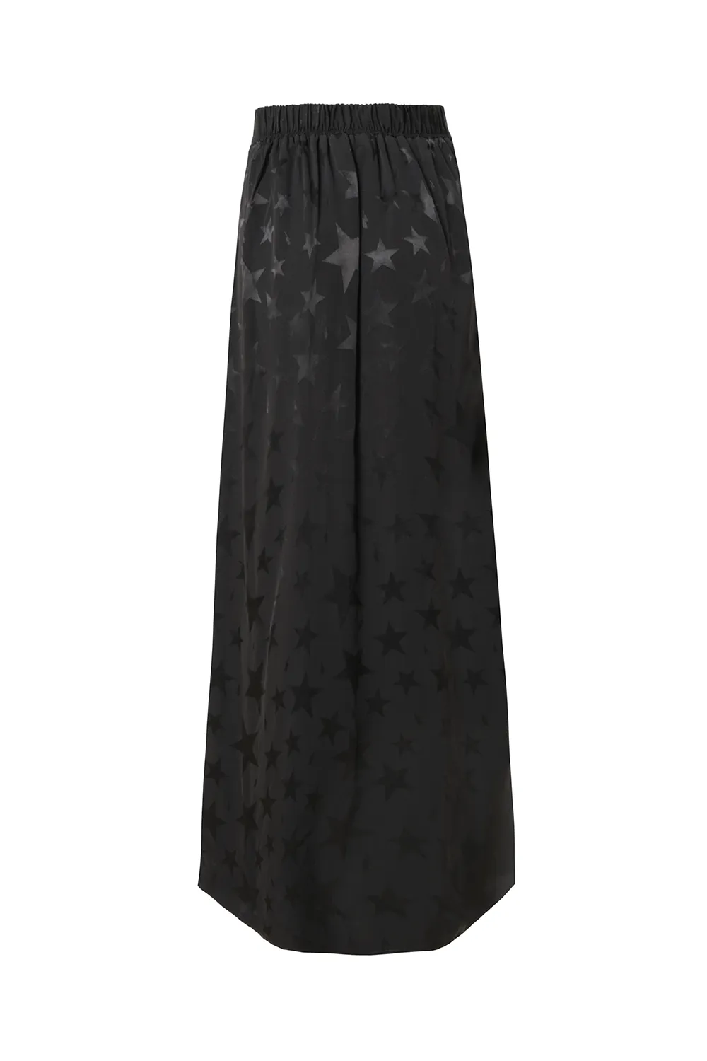 Local Artisan Black Jacquard Star Split Front Skirt