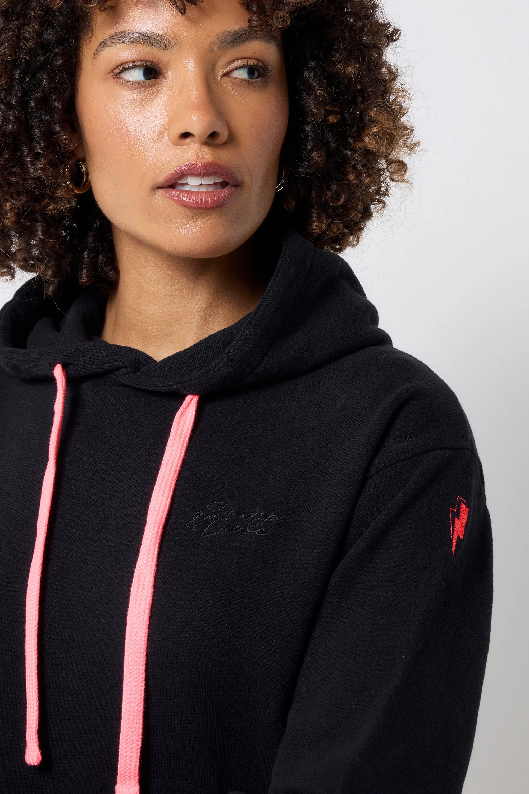 Black Longline Hoodie Ringtail possum like