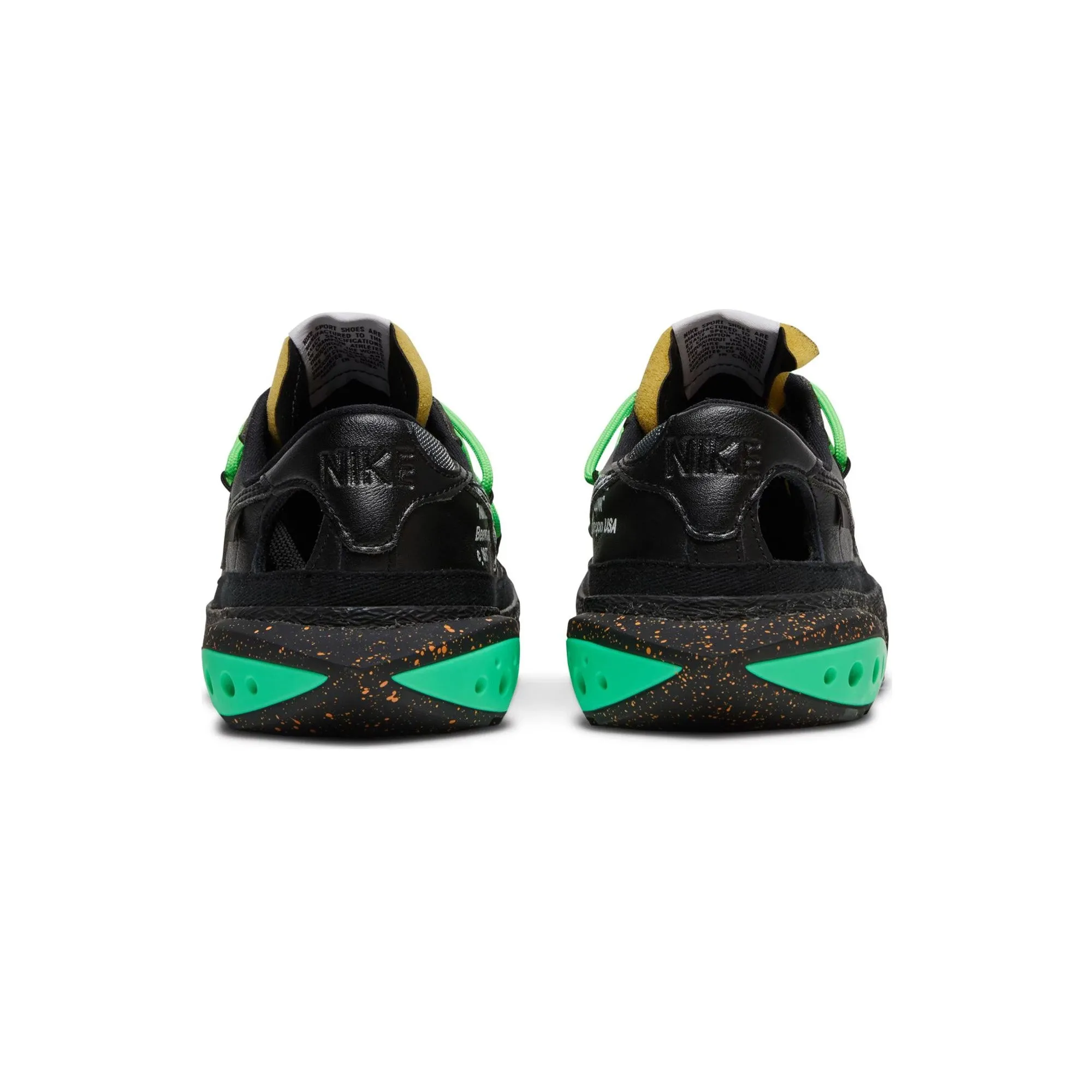 Cushioned training performance Blazer Low x Off-White 'Black Electro Green' (2022)