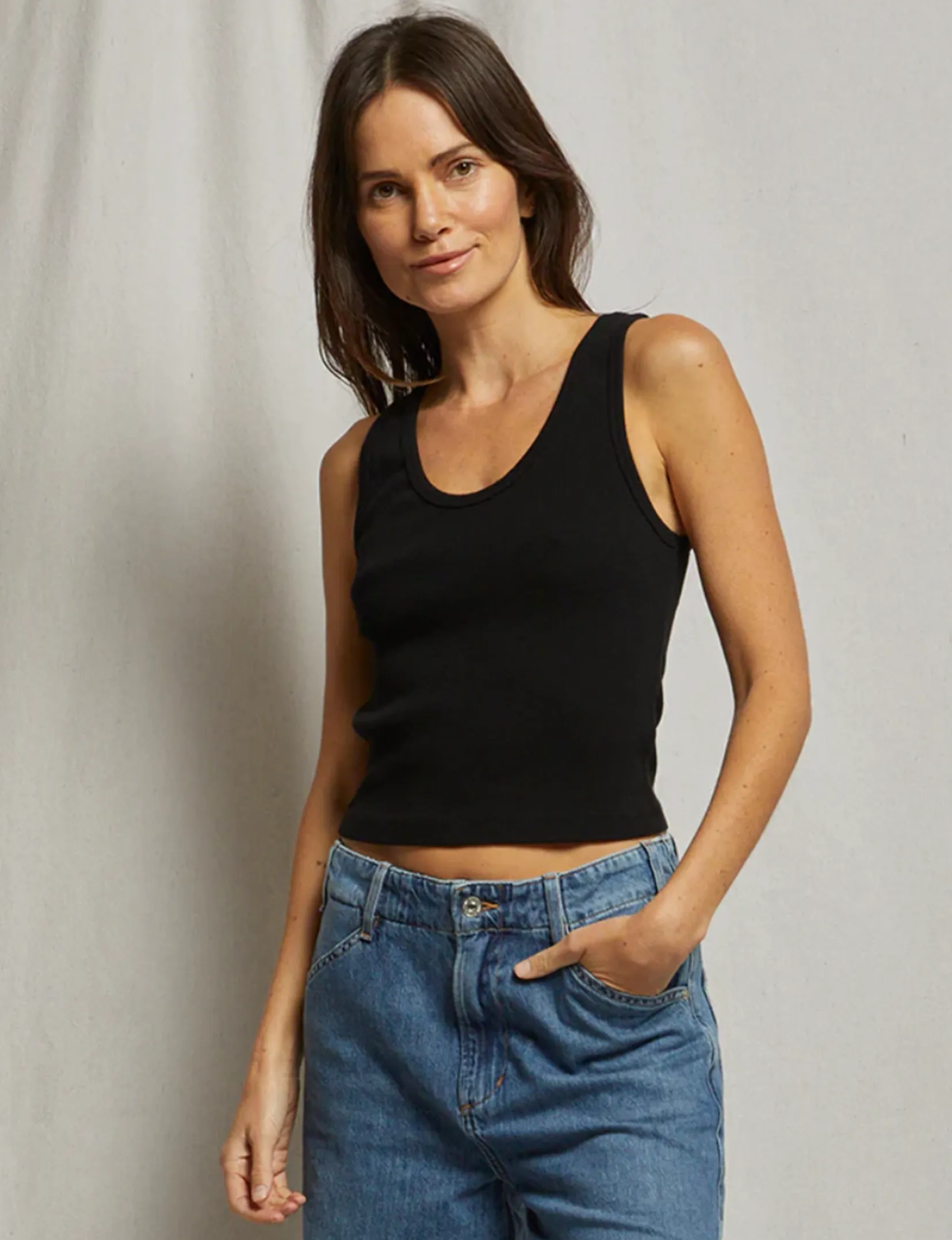 Blondie Tank, True Black Snag Resistant Texture