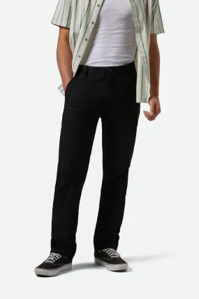 Choice Chino Regular Pant Black Ventilated Panels