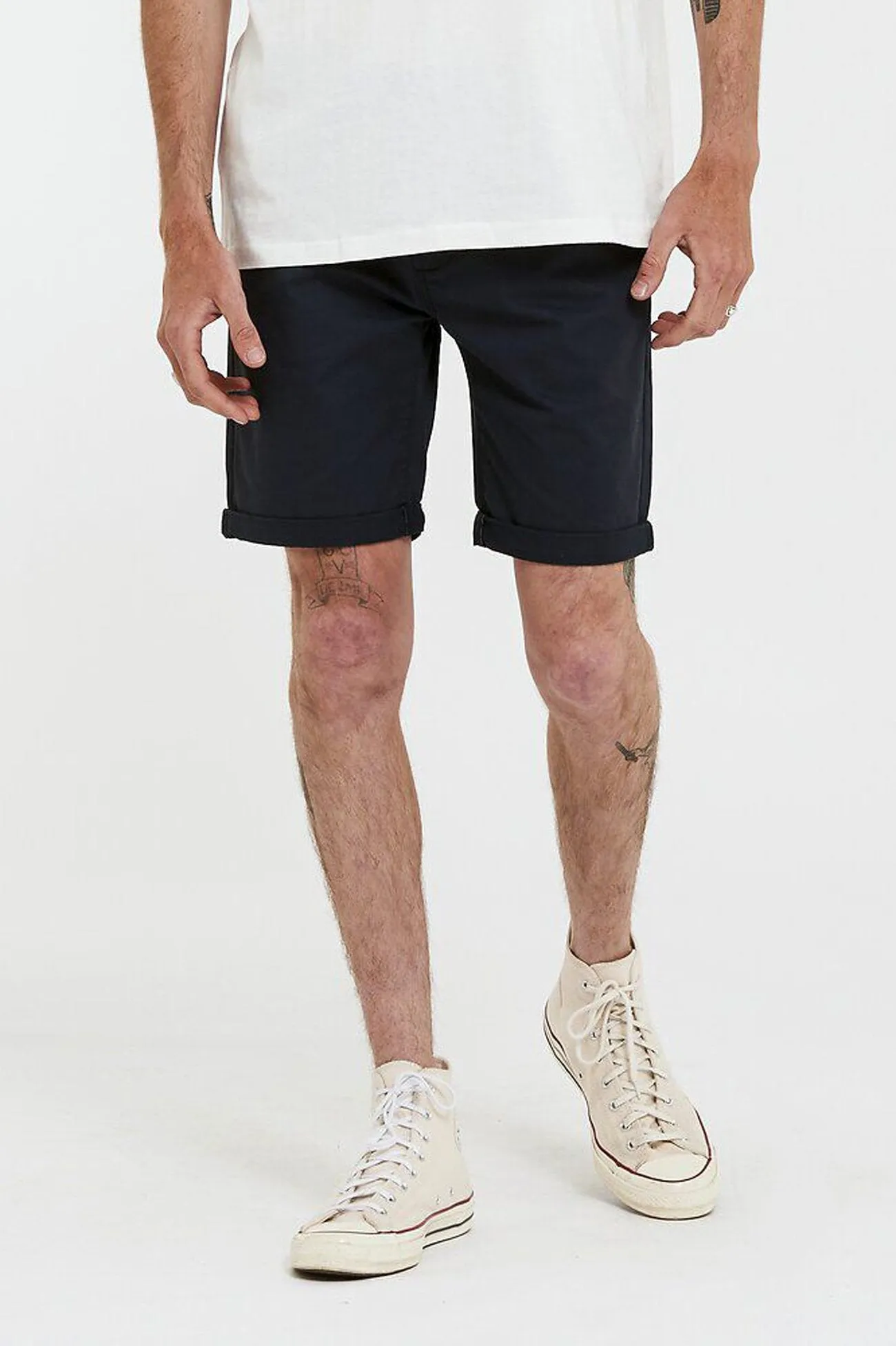Chino Short Navy Eco Dye Process TemperatureRegulation