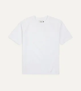 White Cotton Crew Neck Hiking T-Shirt Luxury exclusivity