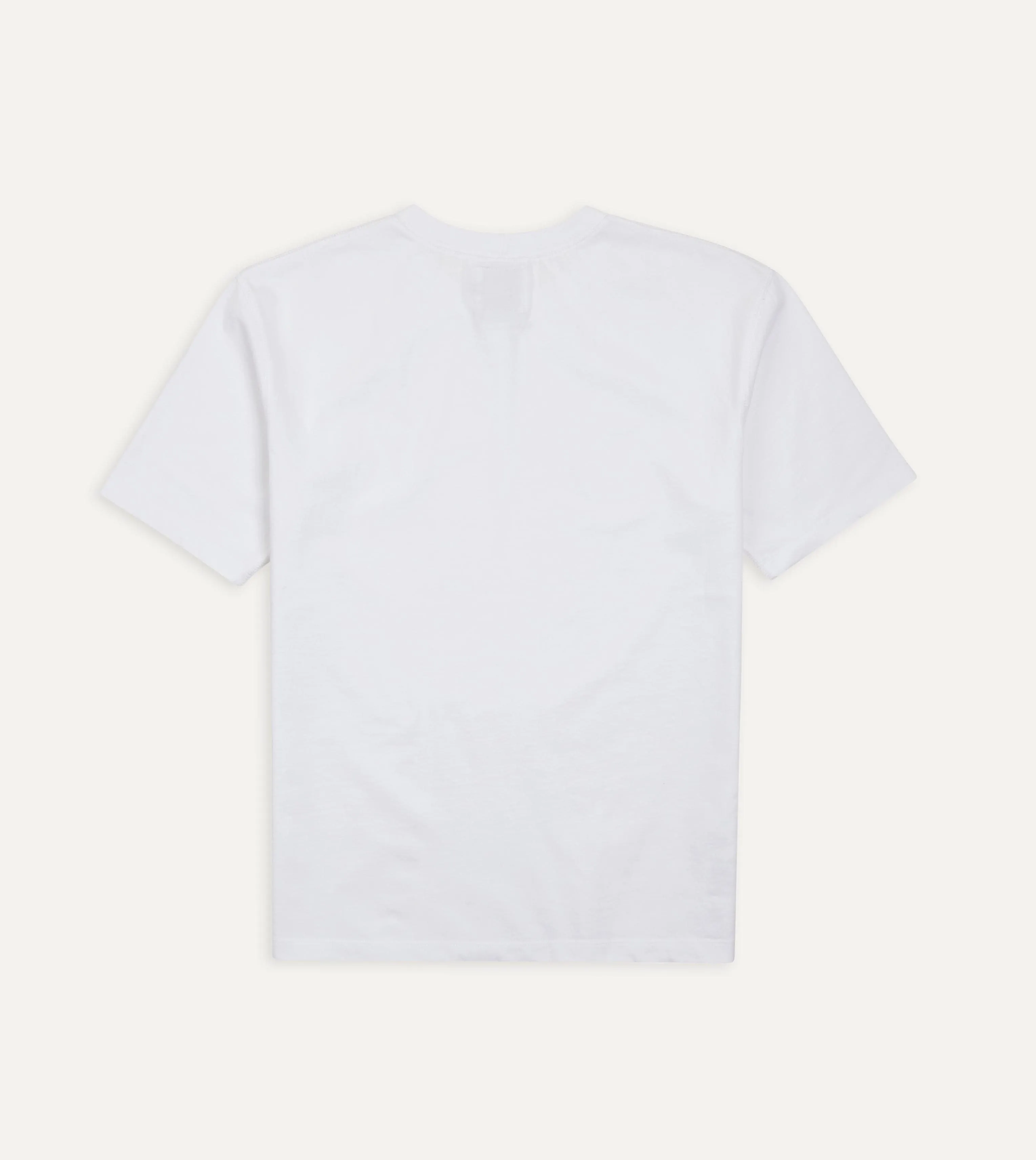 White Cotton Crew Neck Hiking T-Shirt Relaxed Wear Chilly Comfort