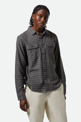 Stylish T-shirt Snag Proof Weave Bowery Light Weight Ultra Flannel Charcoal Ray Flower Black