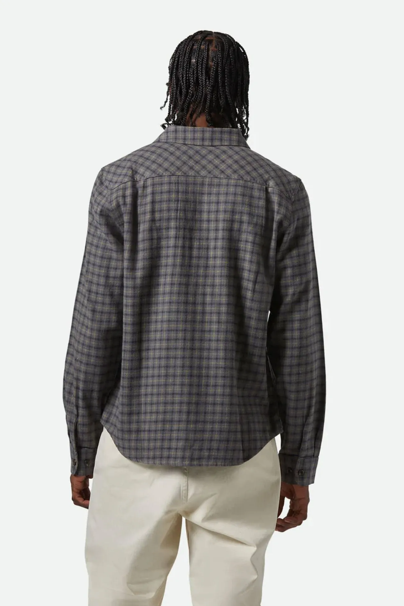 Bowery Light Weight Ultra Flannel Charcoal Ray Flower Black summer top