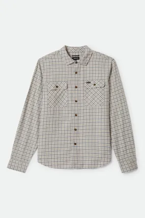 NonIrritatingTags Grid Back Panel Bowery Light Weight Ultra Flannel Whitecap Basalt