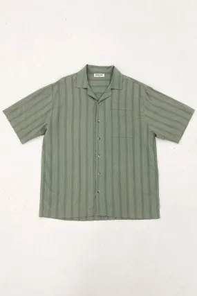 BioBased Fiber Bowler Seersucker Shirt Moss