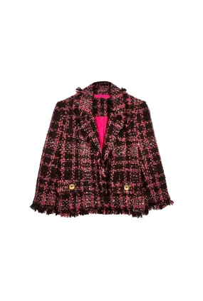 Temperature Balancing Layer Boxy Blazer - Chocolate Tweed
