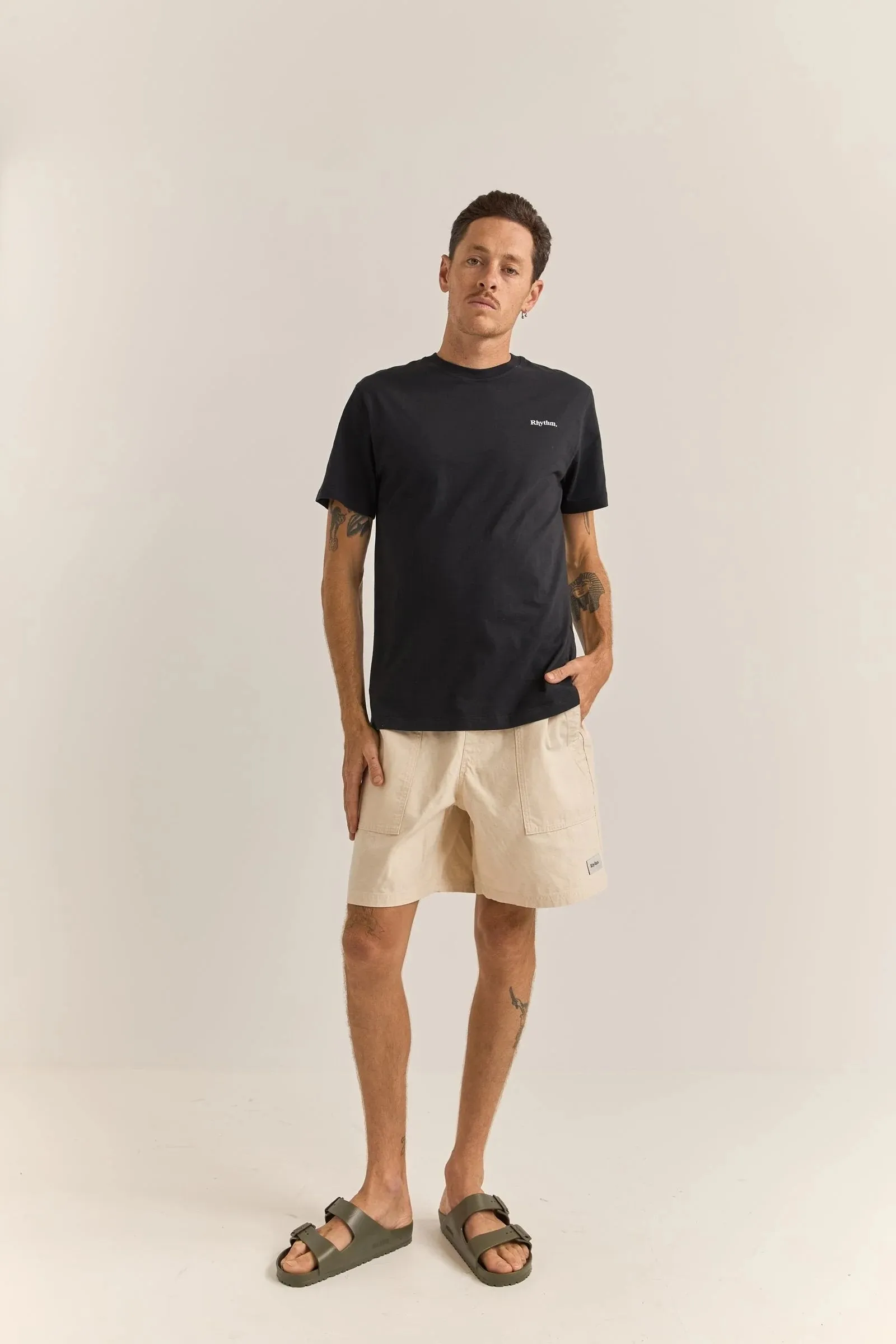 Brand Tee Black Durable Interlock Stitch