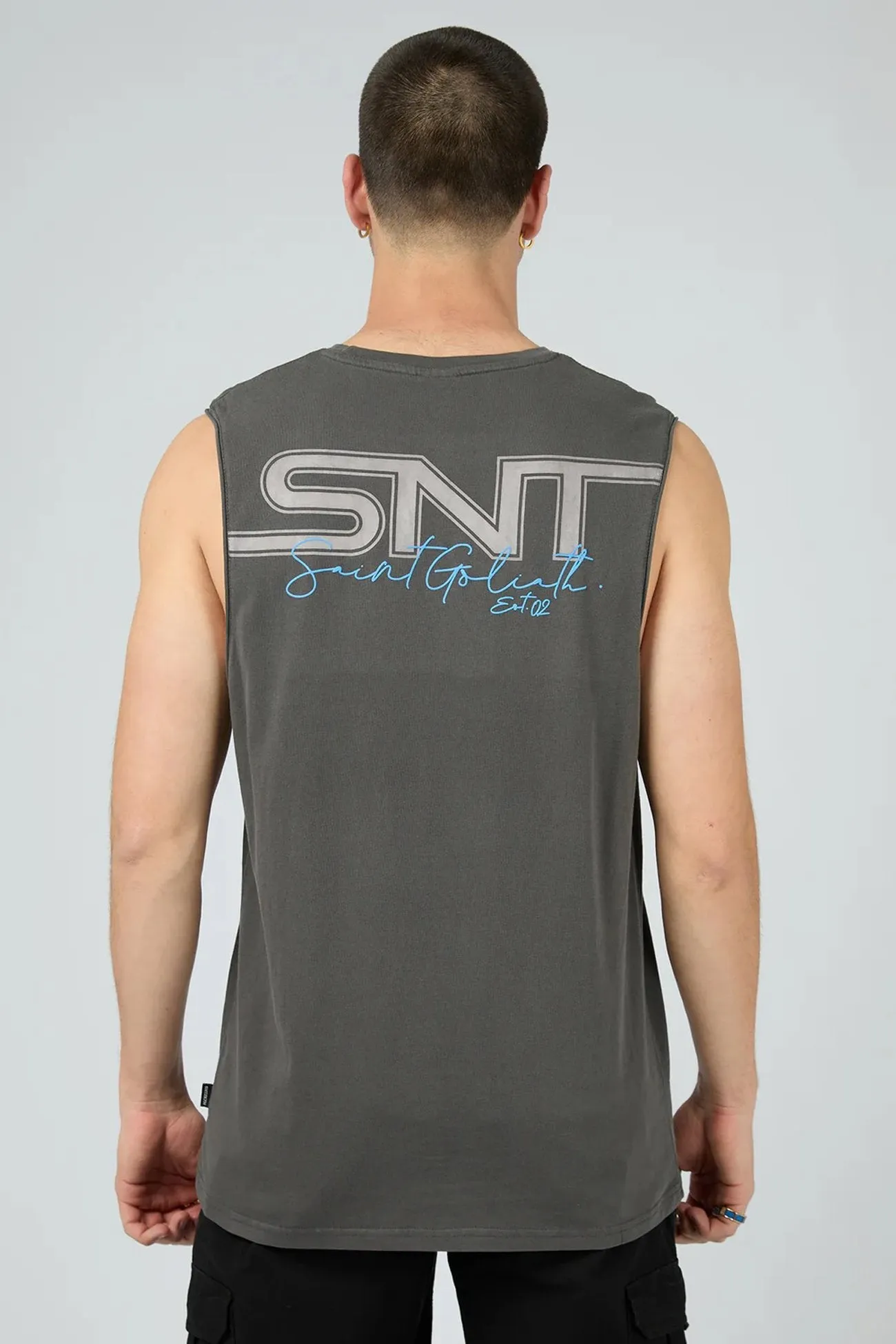 Link Script Muscle Washed Black StretchFit