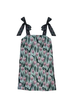 Pillar Dress MINI - Tulip Jacquard Comfort waistband