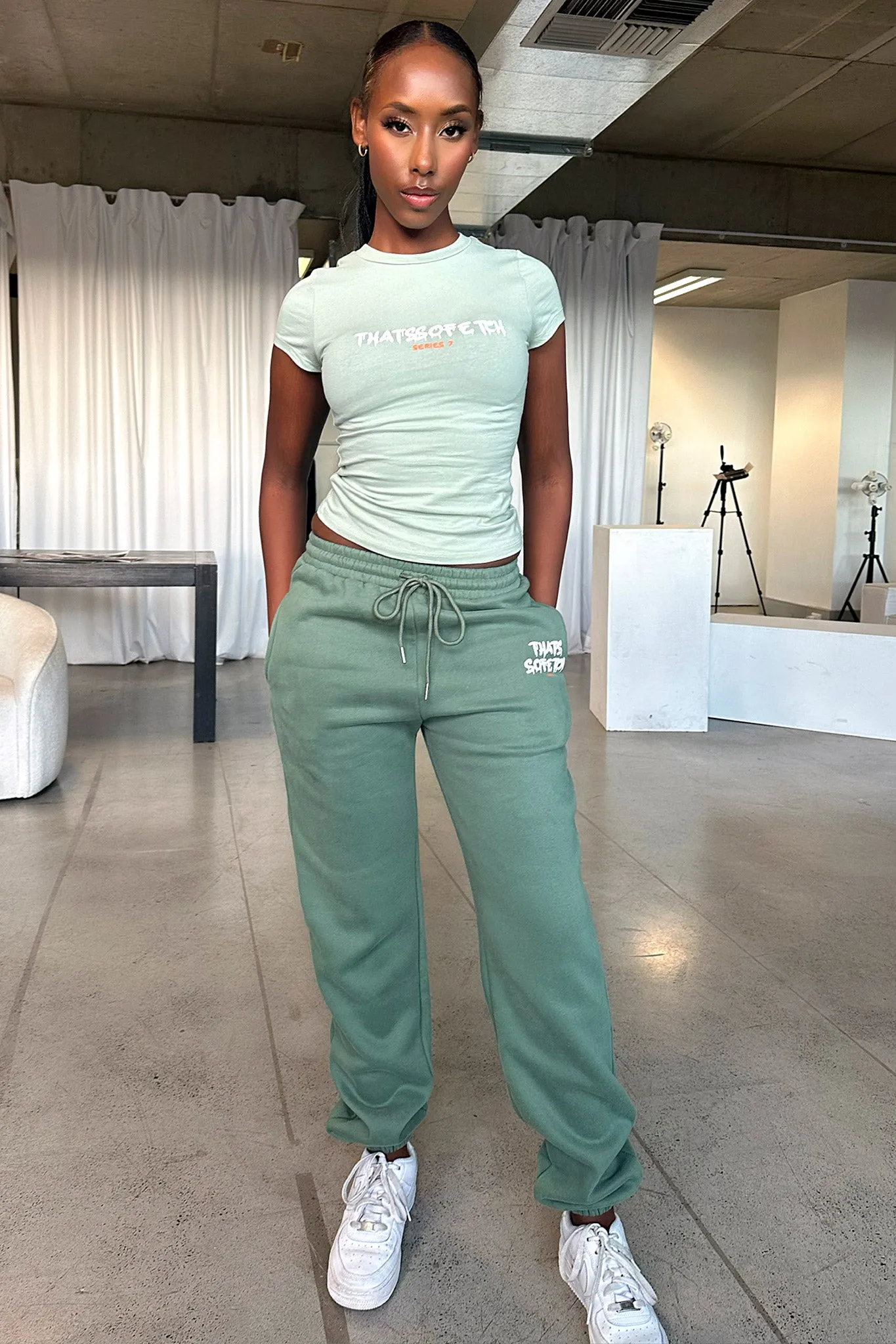 Series 7 Tee - Green Double Stitched Hem