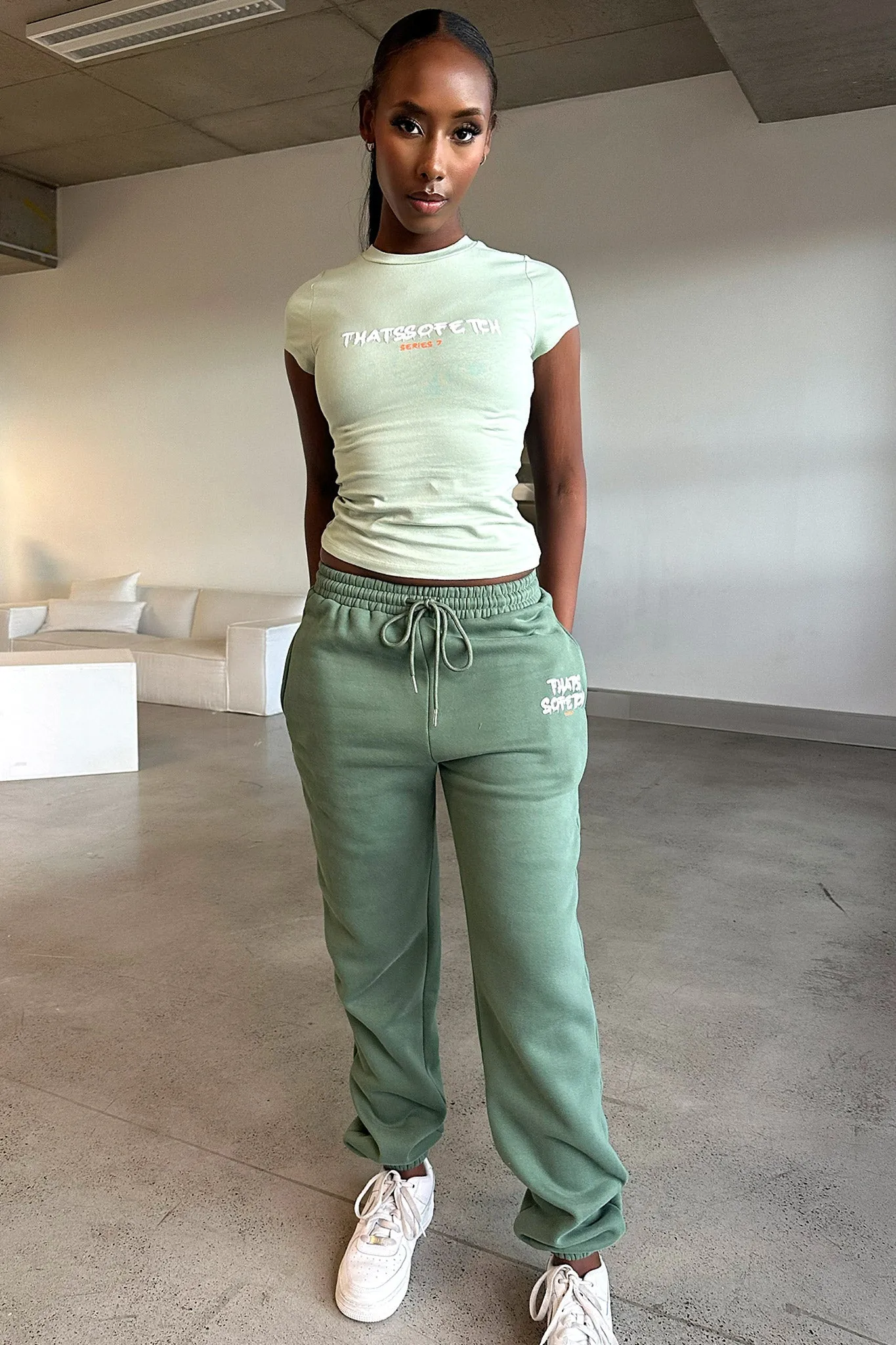 Series 7 Tee - Green AntiPilling Treatment Water Based Ink Print