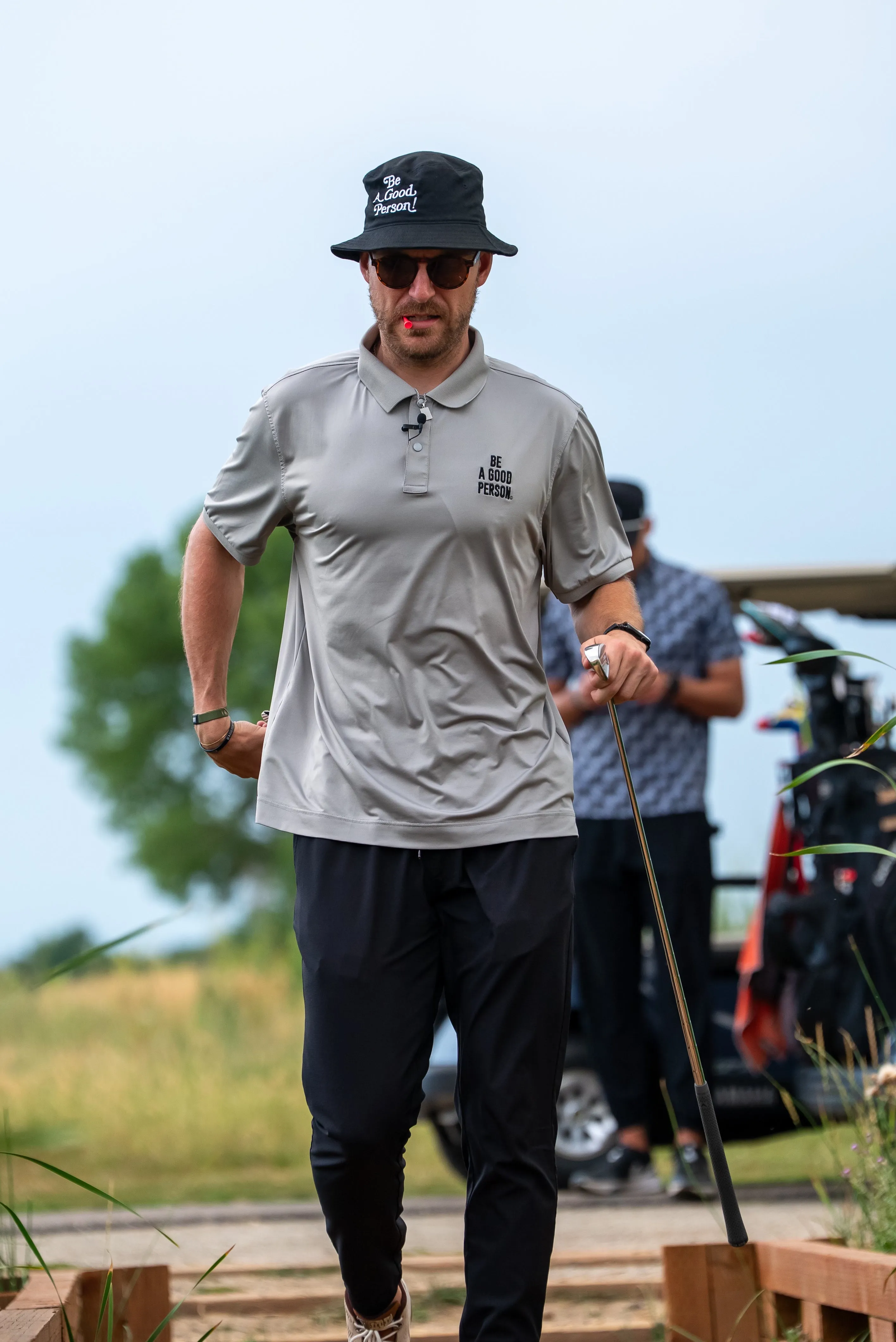 Signature Sleeve Polo - Grey ElasticEdgeBinding WaffleWeave