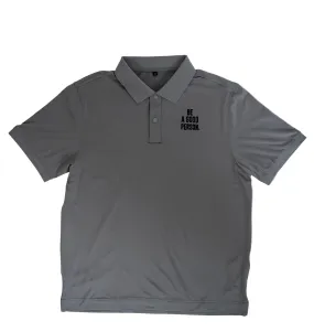 UV protection layer Breathable Mesh Insert Signature Sleeve Polo - Grey