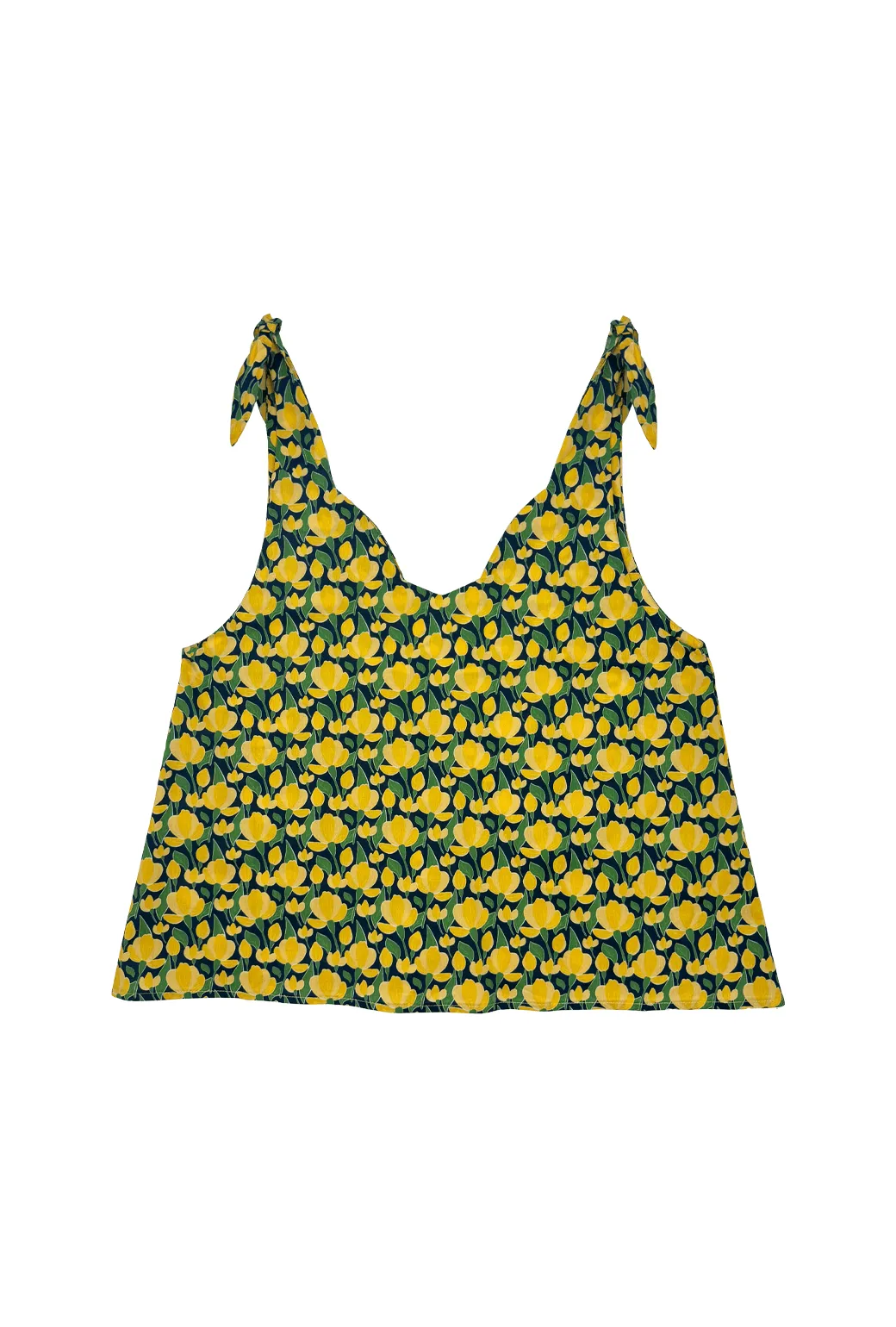 FourWayStretch Tie Top Tank - Yellow Tulip