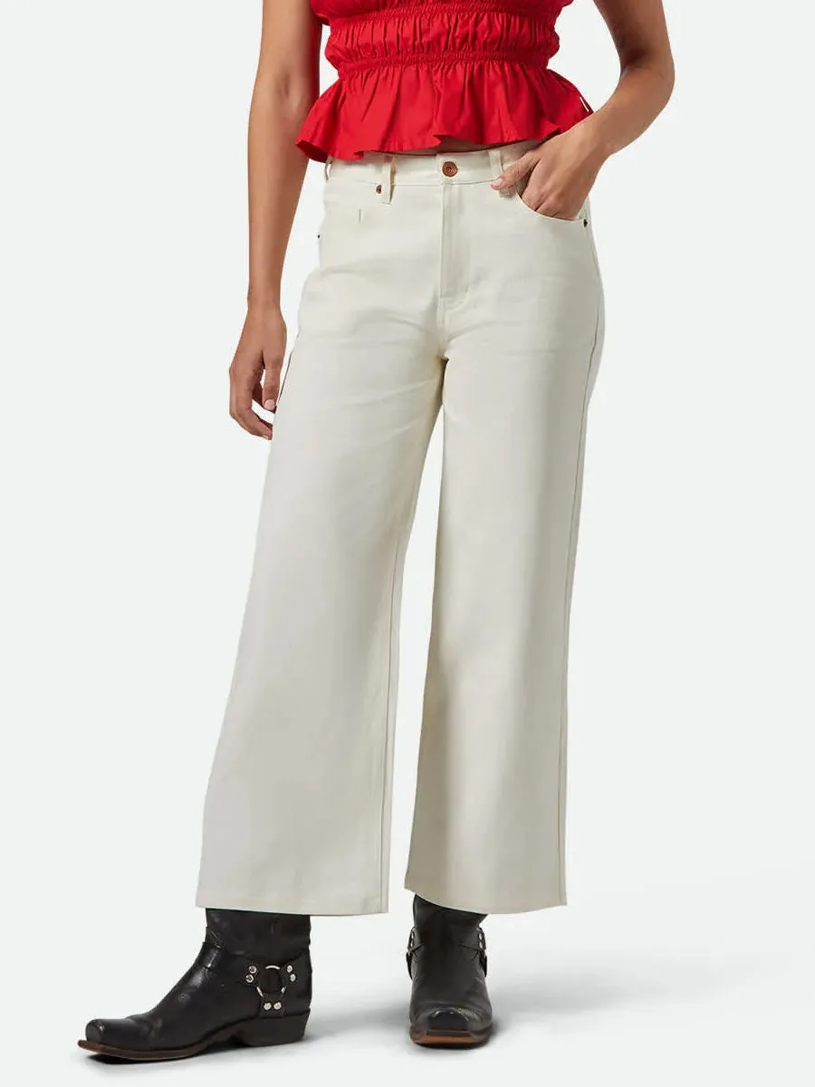 MARGO CROPPED 5 POCKET PANT - OFF WHITE Low Bulk Design