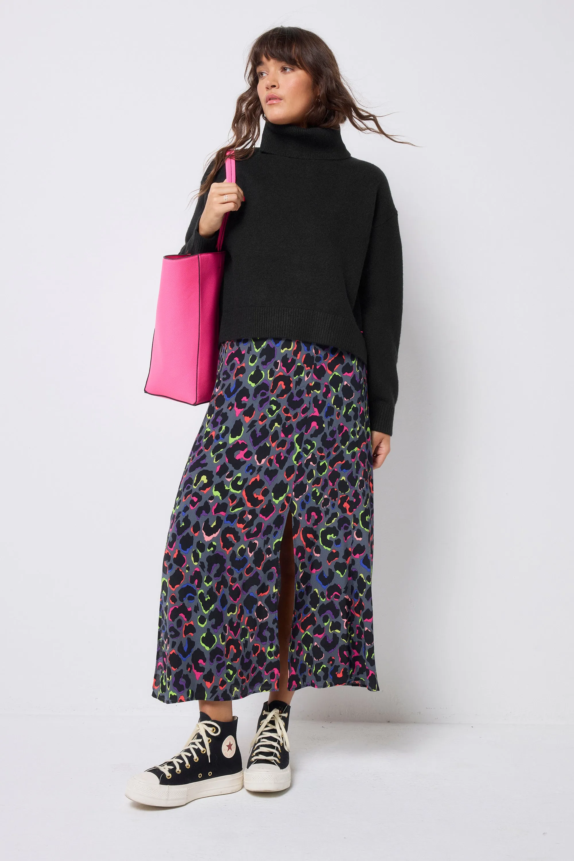 Warm Vibe Black Turtleneck Knitted Jumper